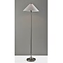 Adesso Esme 60"H Brushed Steel Floor Lamp with White Textured Fabric Shade (2620-22)~#|#~sp314780742_sc7
