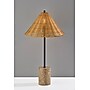 Adesso Rayne 27"H Incandescent Table Lamp, Brown Marble Base/Rattan Shade (3293-01)~#|#~sp314844375_sc7