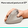 Logitech Lift Wireless Ergonomic Optical Mouse, Sand (910-007663)~#|#~sp315147292_sc7