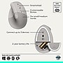 Logitech Lift Wireless Ergonomic Optical Mouse, Sand (910-007663)~#|#~sp315147295_sc7