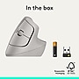 Logitech Lift Wireless Ergonomic Optical Mouse, Sand (910-007663)~#|#~sp315147297_sc7