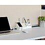 Bostitch Konnect™ 5-Piece Desktop Organizer & Cable Management Kit with 21.5" Rail & USB Phone Dock, White (KT-CKIT1-WHITE)~#|#~sp31535018_sc7