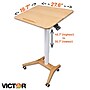VICTOR 27.6"W Adjustable Solid Wood Mobile Standing Desk (DC570)~#|#~sp315375511_sc7