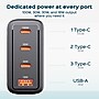 Turonic Wall Charger GaN Charging Station, 100W, 6.5ft, Black (BZ-A075)~#|#~sp315516877_sc7