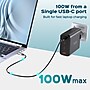 Turonic Wall Charger GaN Charging Station, 100W, 6.5ft, Black (BZ-A075)~#|#~sp315516885_sc7