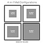 Excello Brands 18" x 18" MDF Square Triple Matted Picture Frame, Black (PF-TM1818-BLK)~#|#~sp316604001_sc7