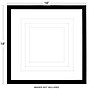 Excello Brands 18" x 18" MDF Square Triple Matted Picture Frame, Black (PF-TM1818-BLK)~#|#~sp316604003_sc7