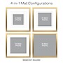 Excello Brands 18" x 18" MDF Square Triple Matted Picture Frame, Brushed Gold (PF-TM1818-GLD)~#|#~sp316604008_sc7