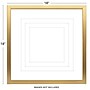 Excello Brands 18" x 18" MDF Square Triple Matted Picture Frame, Brushed Gold (PF-TM1818-GLD)~#|#~sp316604010_sc7