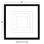 Excello Brands 12" x 12" MDF Square Triple Matted Picture Frame, Black (PF-TM1212-BLK)~#|#~sp316604025_sc7