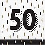 Say Hooray! Golden Wishes 50th Birthday Lunch Napkins, 2-Ply, Black/White, 64/Pack (DTC383184NAP)~#|#~sp316696291_sc7