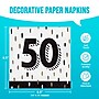 Say Hooray! Golden Wishes 50th Birthday Lunch Napkins, 2-Ply, Black/White, 64/Pack (DTC383184NAP)~#|#~sp316696297_sc7