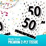 Say Hooray! Golden Wishes 50th Birthday Lunch Napkins, 2-Ply, Black/White, 64/Pack (DTC383184NAP)~#|#~sp316696302_sc7