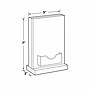 Azar Displays 5" x 7" Block Sign Holder with Gift Card Pocket, Top Loading, Clear Acrylic (104538)~#|#~sp316742268_sc7