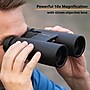 CARSON Makalu 10x42 Full-Size Roof-Prism Binoculars with Strap, Pouch, Caps & Cleaning Cloth, Black (MK-042)~#|#~sp317425513_sc7