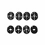 NAHANCO Round Clothing Rack Size Dividers, Black with White Print; XXS-XXL Kit, 16 pieces (8 Sizes, 2 pcs each)~#|#~sp317482230_sc7