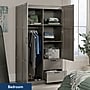 Sauder Select 71"H Storage Armoire, 2 Drawers, Silver Sycamore (426126)~#|#~sp317807134_sc7