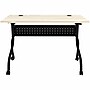 Lorell 48" W x 23.60" D Foldable Training Room Table, Melamine, With Wheels, Modern Elm (LLR66377)~#|#~sp317965752_sc7