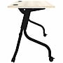 Lorell 48" W x 23.60" D Foldable Training Room Table, Melamine, With Wheels, Modern Elm (LLR66377)~#|#~sp317965753_sc7