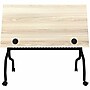 Lorell 48" W x 23.60" D Foldable Training Room Table, Melamine, With Wheels, Modern Elm (LLR66377)~#|#~sp317965756_sc7