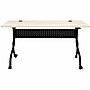 Lorell 60" W x 23.60" D Foldable Training Room Table, Melamine, With Wheels, Modern Elm (LLR66376)~#|#~sp317965763_sc7