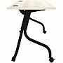 Lorell 60" W x 23.60" D Foldable Training Room Table, Melamine, With Wheels, Modern Elm (LLR66376)~#|#~sp317965764_sc7