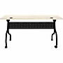 Lorell 60" W x 23.60" D Foldable Training Room Table, Melamine, With Wheels, Modern Elm (LLR66376)~#|#~sp317965765_sc7