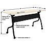 Lorell 60" W x 23.60" D Foldable Training Room Table, Melamine, With Wheels, Modern Elm (LLR66376)~#|#~sp317965768_sc7
