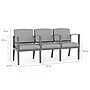 Lesro Amherst Wood 3-Seat Tandem Seating, Chambray Grey (AW3103.WRW-01CHGY)~#|#~sp318266586_sc7