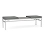 Lesro Avon 2-Seat Bench with Center Table, Open House Asteroid/Sarum Twill/Silver (AV2003.SSV.TST-01OHAS)~#|#~sp318267056_sc7