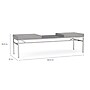 Lesro Avon 2-Seat Bench with Center Table, Open House Asteroid/Sarum Twill/Silver (AV2003.SSV.TST-01OHAS)~#|#~sp318267058_sc7