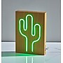 Simplee Adesso LED Wood Framed Neon Cactus Table/Wall Lamp, 9"H, Brown/Multi-Color (SL3721-12)~#|#~sp318931618_sc7