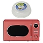 Magic Chef 0.7- cu. Ft. Retro Countertop Microwave & Food Cover, Red (KITMCPBTH08)~#|#~sp319070984_sc7