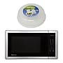 Magic Chef 1.1- cu. Ft. Digital Touch Countertop Microwave & Food Cover, Stainless Steel/Black (KITMCPBTH03)~#|#~sp319071088_sc7