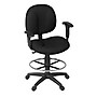 Regency Comfort Series Fabric Drafting Chair with Footrest and Lumbar Support, Black (105-AA-DK-BK)~#|#~sp319324755_sc7