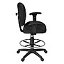 Regency Comfort Series Fabric Drafting Chair with Footrest and Lumbar Support, Black (105-AA-DK-BK)~#|#~sp319324757_sc7
