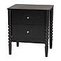 Baxton Studio Lucera 24" H Wood Bobbin Nightstand, Black (257-14122-HiT)~#|#~sp320331467_sc7