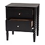 Baxton Studio Lucera 24" H Wood Bobbin Nightstand, Black (257-14122-HiT)~#|#~sp320331468_sc7