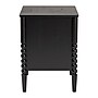Baxton Studio Lucera 24" H Wood Bobbin Nightstand, Black (257-14122-HiT)~#|#~sp320331469_sc7