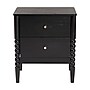 Baxton Studio Lucera 24" H Wood Bobbin Nightstand, Black (257-14122-HiT)~#|#~sp320331475_sc7