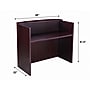 Boss Office Products 48" Glazed Reception Desk, Mahogany (N168-M)~#|#~sp320399578_sc7