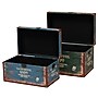 Baxton Studio Sabeen Faux Leather and Wood Storage Trunk, Green and Blue, 2/Set (246-13723-HiT)~#|#~sp320460952_sc7