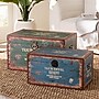 Baxton Studio Sabeen Faux Leather and Wood Storage Trunk, Green and Blue, 2/Set (246-13723-HiT)~#|#~sp320460958_sc7