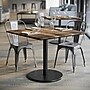Flash Furniture TopGuard Square Wood Restaurant Dining Table and Bases, 36" x 36", Natural/Black Base (STSQ36NATTR24)~#|#~sp320462655_sc7