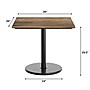 Flash Furniture TopGuard Square Wood Restaurant Dining Table and Bases, 36" x 36", Natural/Black Base (STSQ36NATTR24)~#|#~sp320462656_sc7