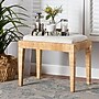 bali & pari Sofia Natural Rattan and Mahogany Wood Ottoman, Natural and Off-White (228-13093-HiT)~#|#~sp320556466_sc7