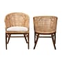 bali & pari Lumajang Bohemian Natural Rattan and Wood Dining Chair, Light Honey and White and Brown, 2/Set (251-2P-13760-HT)~#|#~sp320557727_sc7