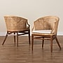 bali & pari Lumajang Bohemian Natural Rattan and Wood Dining Chair, Light Honey and White and Brown, 2/Set (251-2P-13760-HT)~#|#~sp320557733_sc7