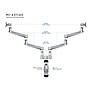 Mount-It! Modular Dual Adjustable Monitor Arms, Up to 30" Monitors, Gray/Silver (MI-43114)~#|#~sp32072497_sc7