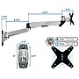 Mount-It! Modular Mount Adjustable Monitor Arm, Up to 32" Monitors, Gray/Silver (MI-35114)~#|#~sp32072580_sc7